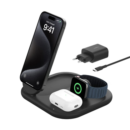Belkin BOOST Charge 3in1 Qi2 15W magn.Charg.Stand bl.  WIZ029vfBK